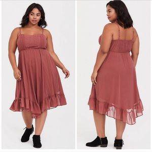 Torrid rose chiffon dress